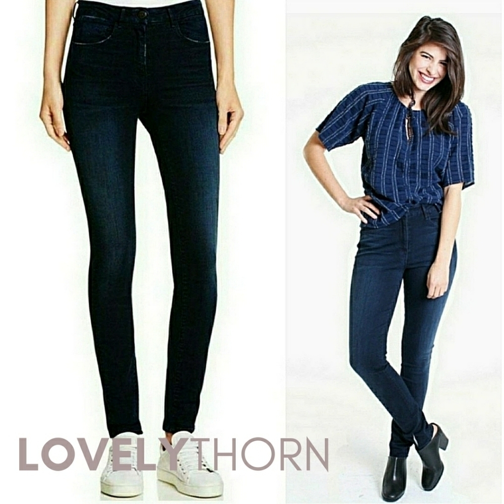 3X1 // ltd ed charlie channel seam hi-rise skinny stretch denim jeans